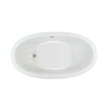Louise 66" Free Standing Acrylic Experience Tub with Left Drain, Drain Assembly, and Overflow