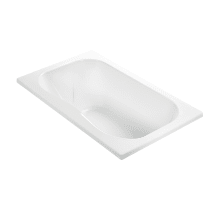 Georgian 4 60" Drop-In Acrylic Aria Elite Tub with Center Drain and Overflow