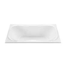 Tranquility 2 72" Drop-In Acrylic Aria Elite Tub with Center Drain and Overflow