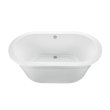 New Yorker 3 72" Freestanding Acrylic Aria Elite Tub with Center Drain and Overflow