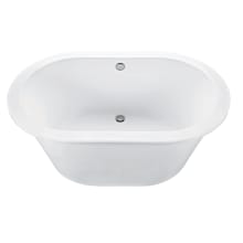 New Yorker 4 66" Free Standing DoloMatte Aria Elite Air Tub with Center Drain, and Overflow