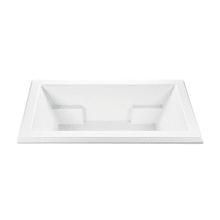 Madelyn 1 72" Undermount Acrylic Aria Elite Tub with Center Drain and Overflow