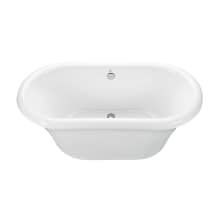 Melinda 4 66" Freestanding Acrylic Air Massage Elite Tub with Base, Center Drain and Overflow