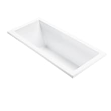 Andrea 1 Sculpted 72" Free Standing DoloMatte 1 Side Air Tub Elite with Left or Right Drain