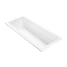 Andrea 2 Designer 72" Drop In Acrylic Air Massage Elite Tub with Reversible Drain Placement and Overflow