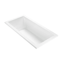 Andrea 3 Designer 72" Undermount Acrylic Air Massage Elite Tub with Reversible Drain Placement and Overflow