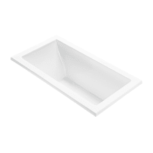 Andrea 7 60" Undermount Acrylic Air Massage Elite Tub with Chromatherapy, Reversible Drain and Overflow