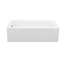 Cameron 4 60" Three Wall Alcove Integral Skirted DoloMatte Elite Air / Whirlpool Tub with Left Drain Placement