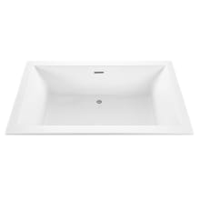 Andrea 22 66" Undermount Acrylic Air Massage Elite and Whirlpool Tub with Chromatherapy, Center Drain and Overflow