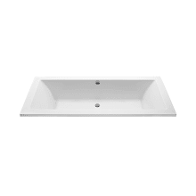 Andrea 27 Designer 86" Drop In Acrylic Air Massage Elite / Ultra Whirlpool Tub with Center Drain Placement and Overflow