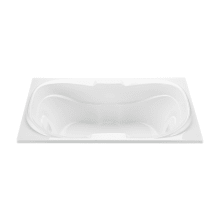 Tranquility 3 65" Drop-In Acrylic Aria Elite and Whirlpool Tub with Center Drain and Overflow