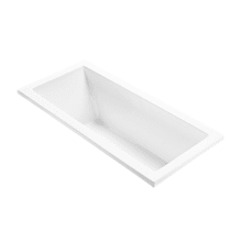 Andrea 1 Designer 72" Undermount Acrylic Air Massage Elite / Ultra Whirlpool Tub with Reversible Drain Placement and Overflow