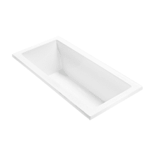 Andrea 4 65-7/8" Undermount Acrylic Air Massage Elite and Whirlpool Tub with Chromatherapy, Reversible Drain and Overflow