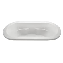 New Yorker 7 72" Drop In DoloMatte Elite Microbubbles Air Tub with Center Drain