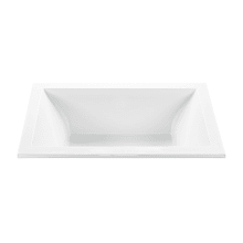 Andrea 13 65-3/4" Undermount Acrylic Air Massage Elite and Stream Bath Tub with Chromatherapy, Center Drain and Overflow