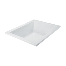 Andrea 21 54" Undermount Acrylic Air Massage Elite and Stream Bath Tub with Chromatherapy, Reversible Drain and Overflow