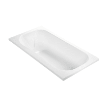 Georgian 3 72" Drop-In Acrylic Aria Elite and Stream Bath Tub with Center Drain and Overflow