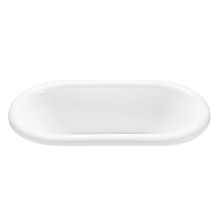 Melinda 9 66" Drop-In Acrylic Aria Elite and Stream Bath Tub with Center Drain and Overflow