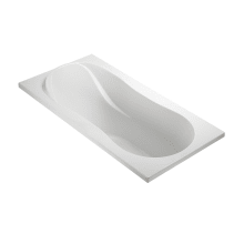 Reflection 1 72" Drop-In Acrylic Aria Elite and Stream Bath Tub with Reversible Drain and Overflow