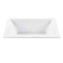 Andrea 13 Sculpted 66" Free Standing DoloMatte 2 Side Air Tub with Center Drain