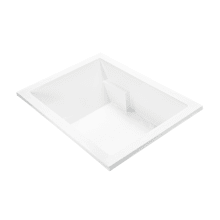 Andrea9 67" Undermount Acrylic Air Bath Tub with Reversible Drain and Overflow