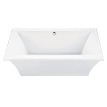 Madelyn 3 66" Free Standing DoloMatte Air Tub with Base, Center Drain, and Overflow