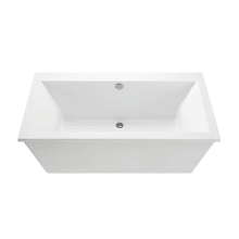 Kahlo 4 66" Freestanding Acrylic Air Bath Tub with Center Drain and Overflow
