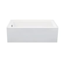 Cameron 1 60" Three Wall Alcove DoloMatte Integral Skirted Air Tub with Right Drain Placement