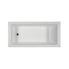 Maddux 59" Drop In SculptureStone Experience Tub with Reversible Drain, Drain Assembly, and Overflow