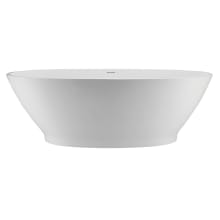 Alissa 60" Free Standing SculptureStone Experience Tub with Center Drain, Drain Assembly, and Overflow