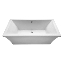 Andrea 24 66" Freestanding Acrylic Air Bath Tub with Center Drain and Overflow