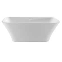 Addison 66" Free Standing SculptureStone Experience Tub with Center Drain, Drain Assembly, and Overflow