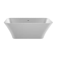 Addison 66" Free Standing SculptureStone Experience Tub with Center Drain, Drain Assembly, and Overflow