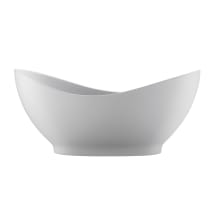 Juliet 66" Free Standing SculptureStone Experience Tub with Center Drain, Drain Assembly, and Overflow