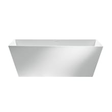 Petra 62" Free Standing SculptureStone Experience Tub with Center Drain, Drain Assembly, and Overflow