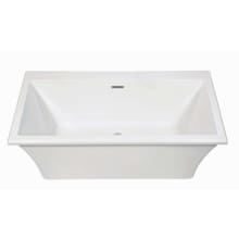 Madelyn 5 66" Free Standing DoloMatte Air Massage Tub with Center Drain, and Overflow