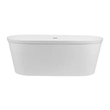 Blake 66" Free Standing SculptureStone Experience Tub with Center Drain, Drain Assembly, and Overflow