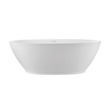 Alissa 62" Free Standing SculptureStone Experience Tub with Center Drain, Drain Assembly, and Overflow