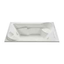 Siesta 1 80" Drop-In Acrylic Air Bath Tub with Center Drain and Overflow