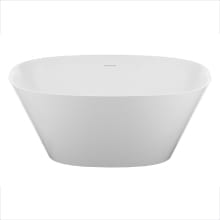 Acquabella 70" Free Standing Stone Composite Air Tub with Center Drain and Drain Assembly