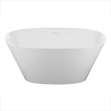 Acquabella 67" Free Standing Stone Composite Air Tub with Center Drain and Drain Assembly