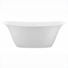 Cosmopolitan 72" Free Standing Stone Composite Air Tub with Center Drain and Drain Assembly