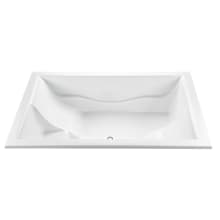 Banera Del Sol 84" Drop In Acrylic Air Bath Tub with Center Drain and Overflow