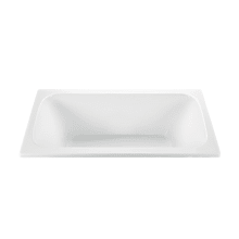 Sophia 2 72" Drop-In Acrylic Air Bath Tub with Center Drain and Overflow