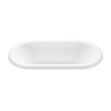 Melinda 2 72" Drop-In Acrylic Air Bath Tub with Center Drain and Overflow