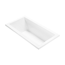 Andrea6 60" Drop In Acrylic Air Bath Tub with Reversible Drain and Overflow