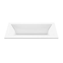 Andrea 8 Designer 72" Drop In Acrylic Air Massage Tub with Center Drain Placement and Overflow