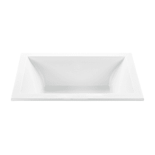 Andrea 13 65-3/4" Drop In Acrylic Air and Stream Bath Tub with Aromatherapy, Center Drain and Overflow