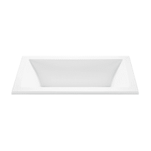 Madelyn 2 66" Undermount Acrylic Air and Stream Bath Tub with Center Drain and Overflow