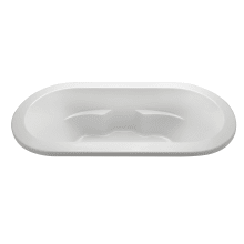 New Yorker 7 72" Undermount Acrylic Air and Stream Bath Tub with Center Drain and Overflow